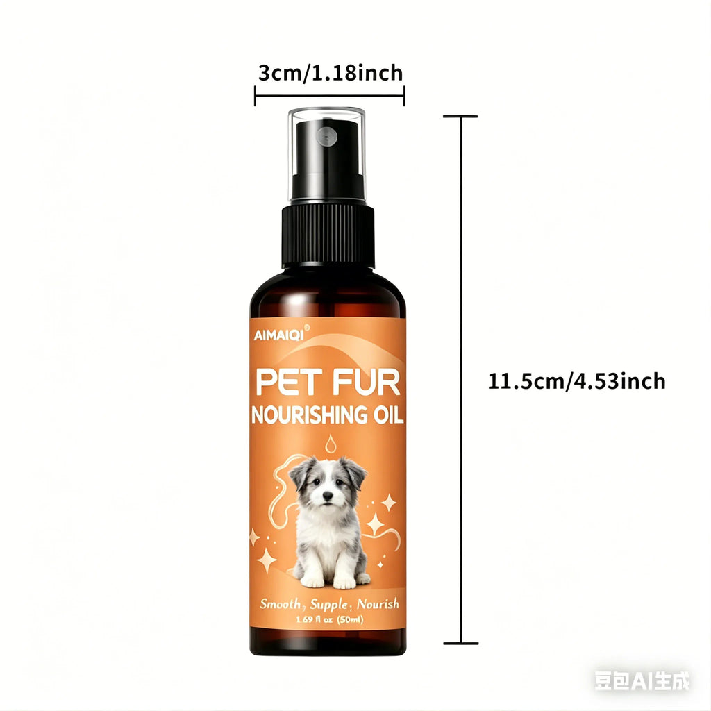 Pet Fur Nourishing Oil Spray | Dog & Cat Coat Care Pet Grooming Spray QXL