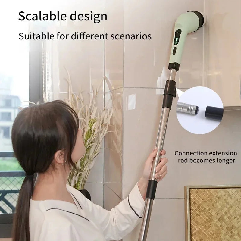 9-in-1 Electric Spin Scrubber | Kitchen & Bathroom Brush Electric Spin Scrubber QXL