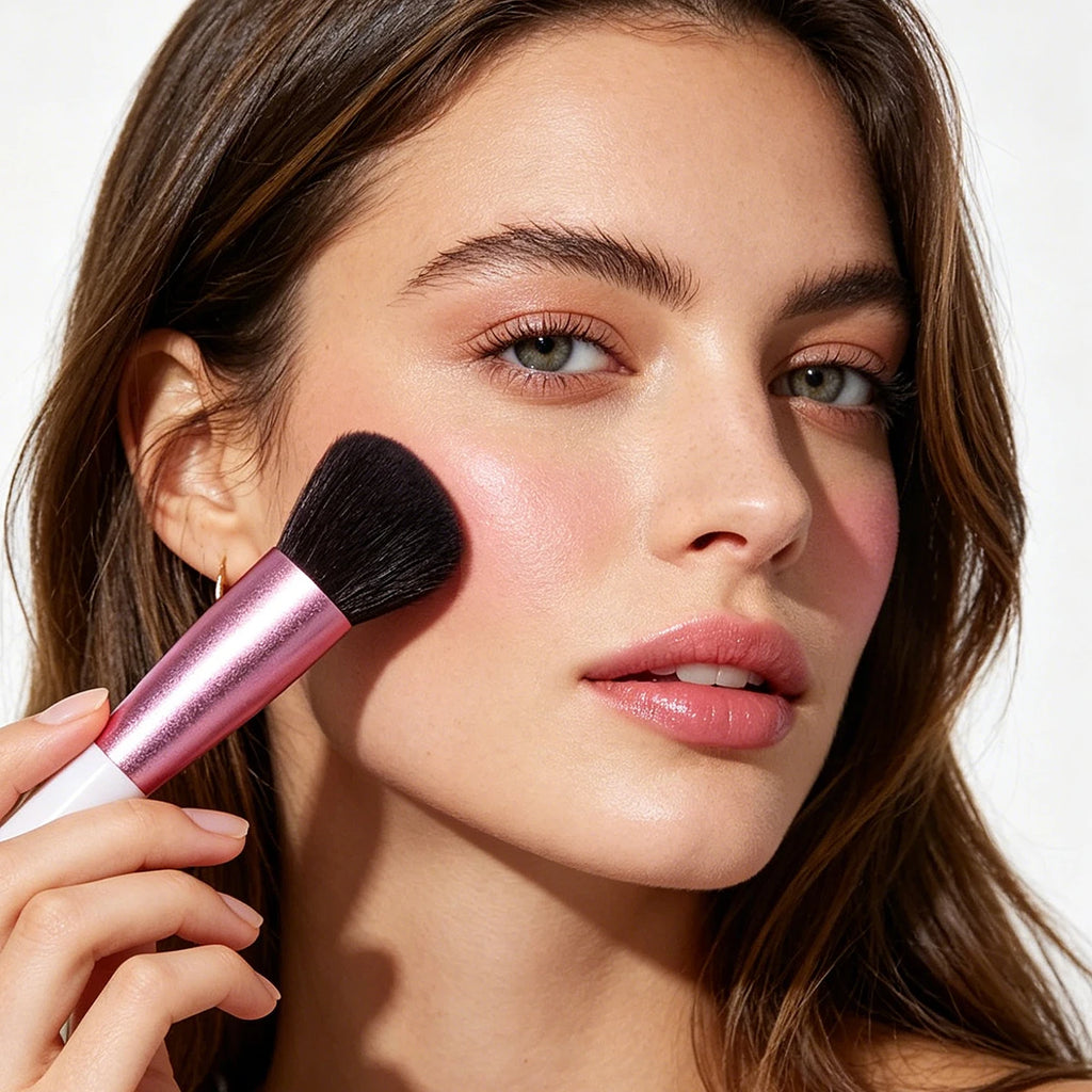 KOSSHOW 3-Piece Makeup Set – Blush Brush, Sponge & Puff Makeup Brush Set QXL
