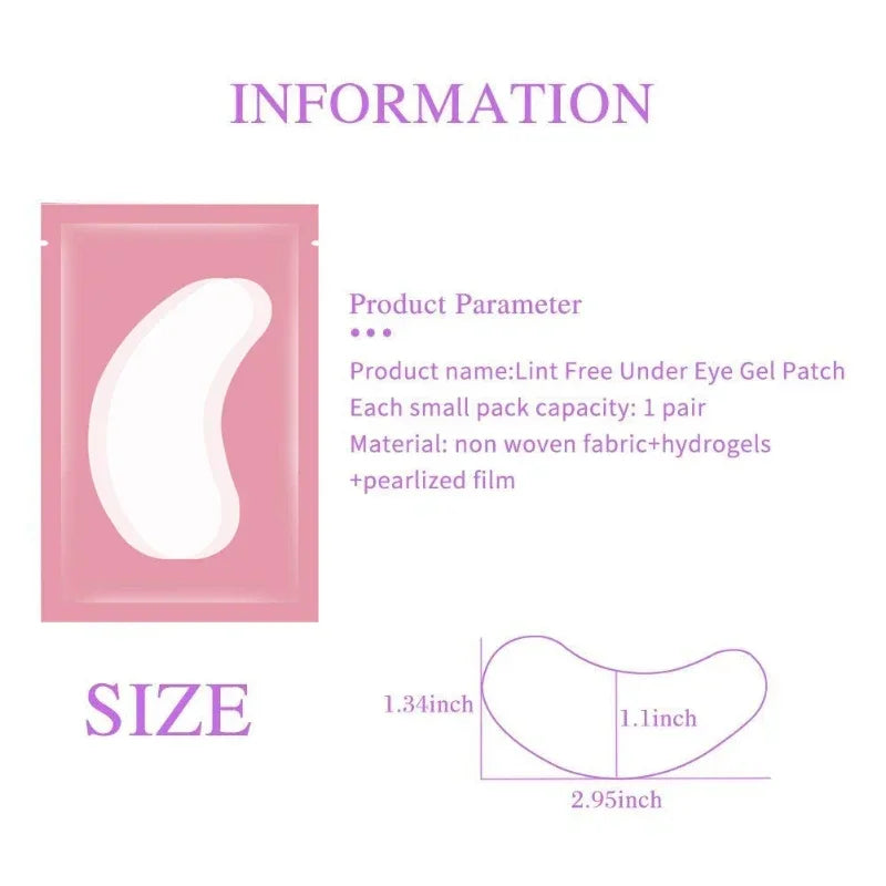 100-Pair Under-Eye Patches for Eyelash Extensions | Lash Pads Lash Extension Supplies QXL