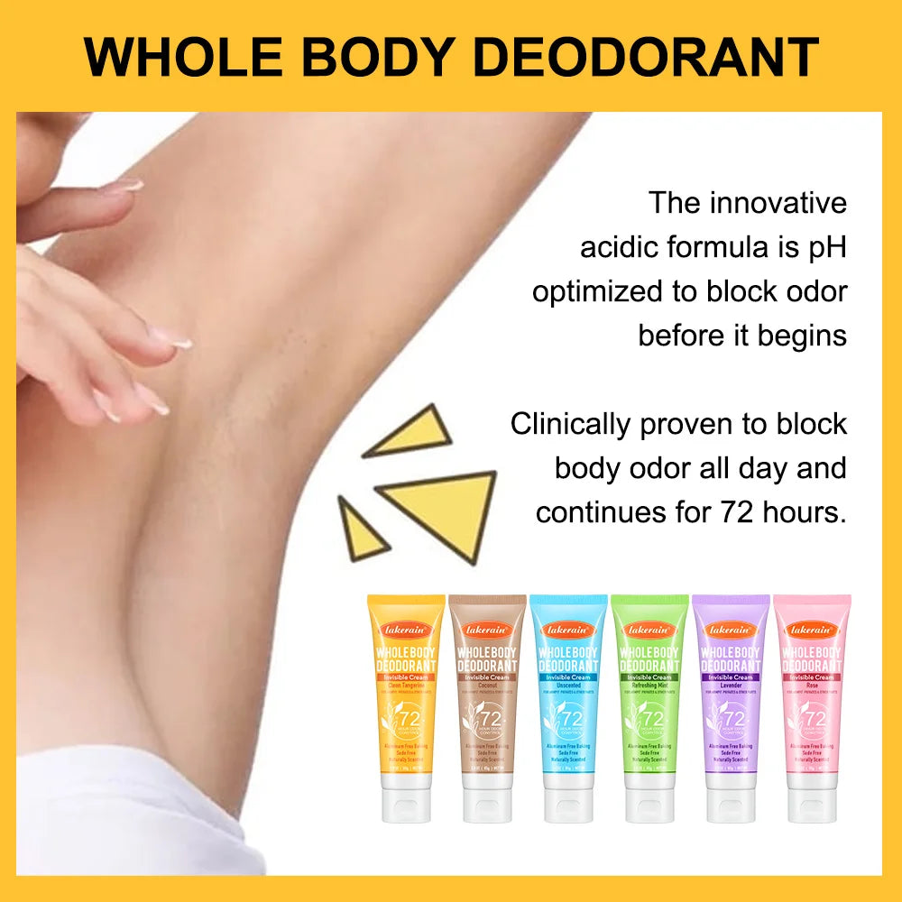 72-Hour Fruit Scented Body Deodorant Cream | Aluminum-Free Body Deodorant Cream QXL