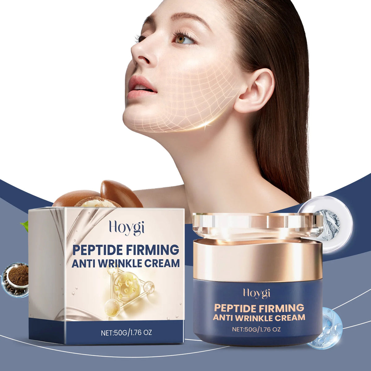 Hydrating Face Cream – Moisturize, Firm & Smooth Fine Lines Face Cream QXL 50G