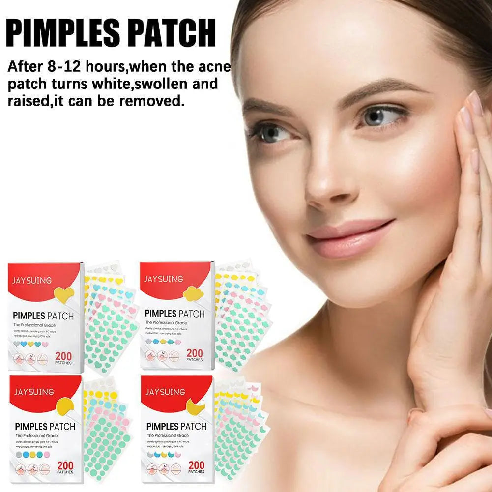 Colorful Star Hydrocolloid Acne Patches 200-Pack | Spot Cover Hydrocolloid Acne Patches QXL