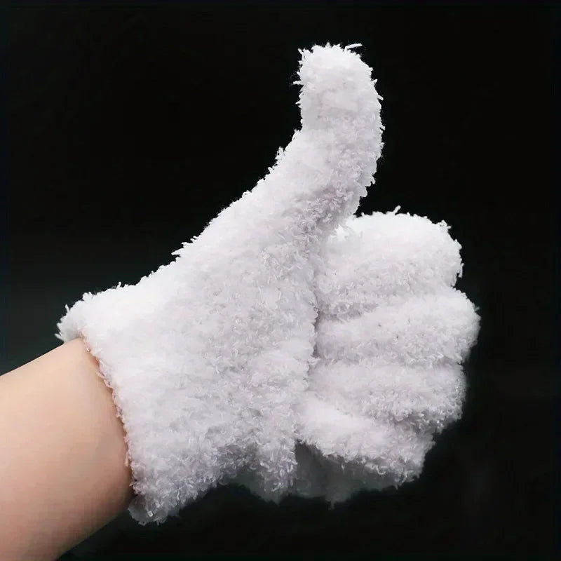 Coral Fleece Knit Gloves – Unisex Autumn Winter Spring Fleece Knit Gloves QXL