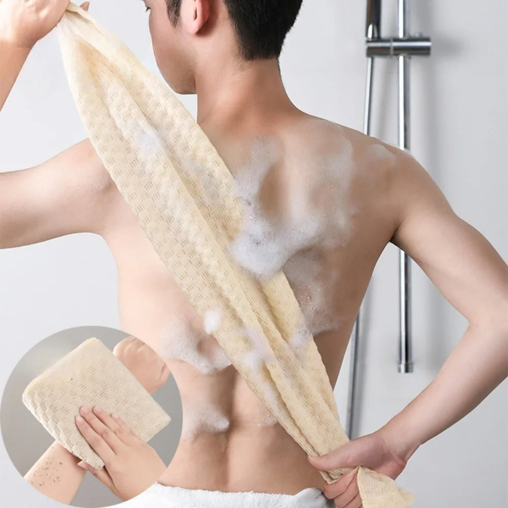 Japanese Exfoliating Back Towel | Silver Ion Antibacterial Scrub Body Exfoliating Towel QXL