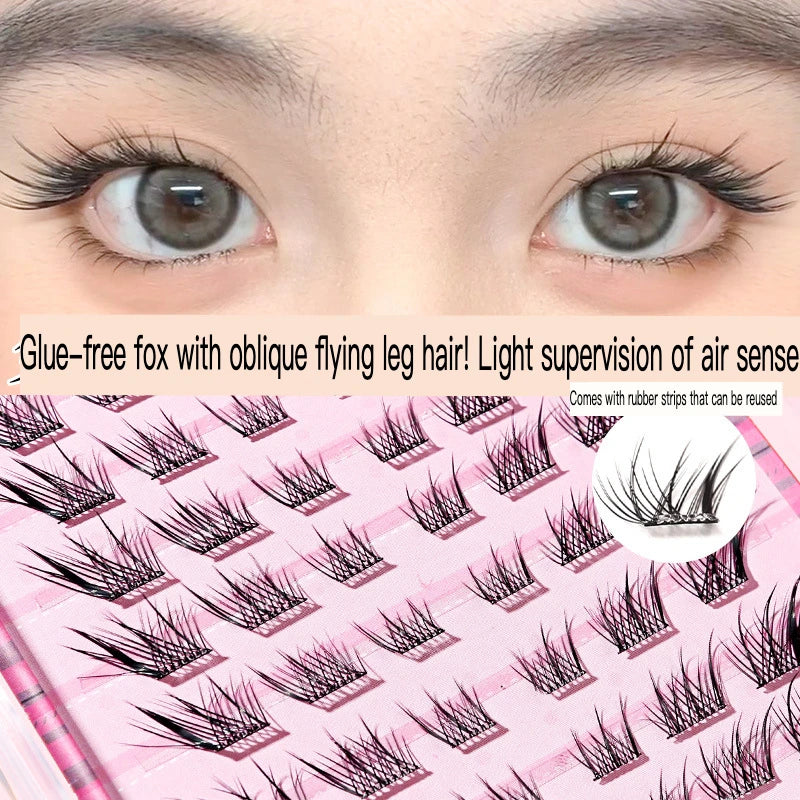 Glue-Free Cluster Lashes | Winged DIY False Eyelashes Cluster False Lashes QXL