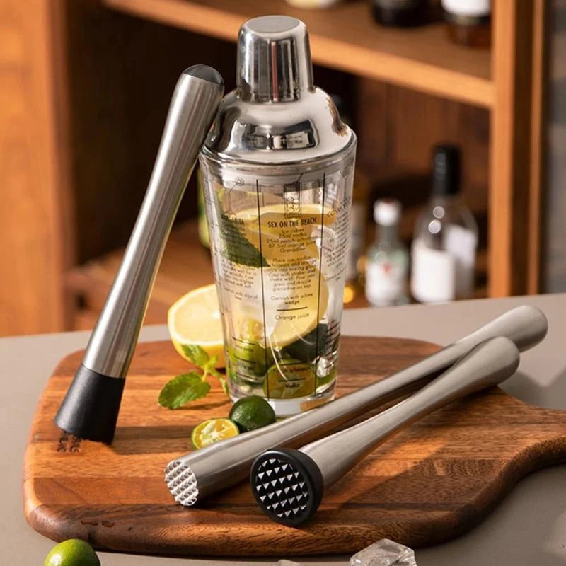 Stainless Steel Cocktail Muddler & Ice Crusher Bar Tool Cocktail Muddler QXL