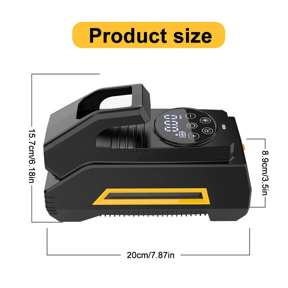 EAFC Portable Tire Inflator with Digital Pressure Gauge Tire Inflator Pump QXL