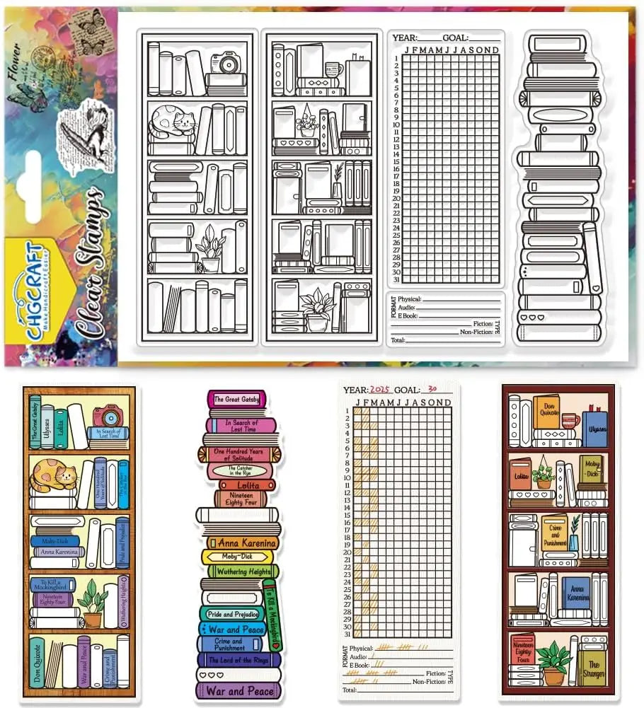 Bookcase Puppy Clear Stamps | Silicone DIY Scrapbooking Set Silicone Clear Stamps QXL AECH04-13370