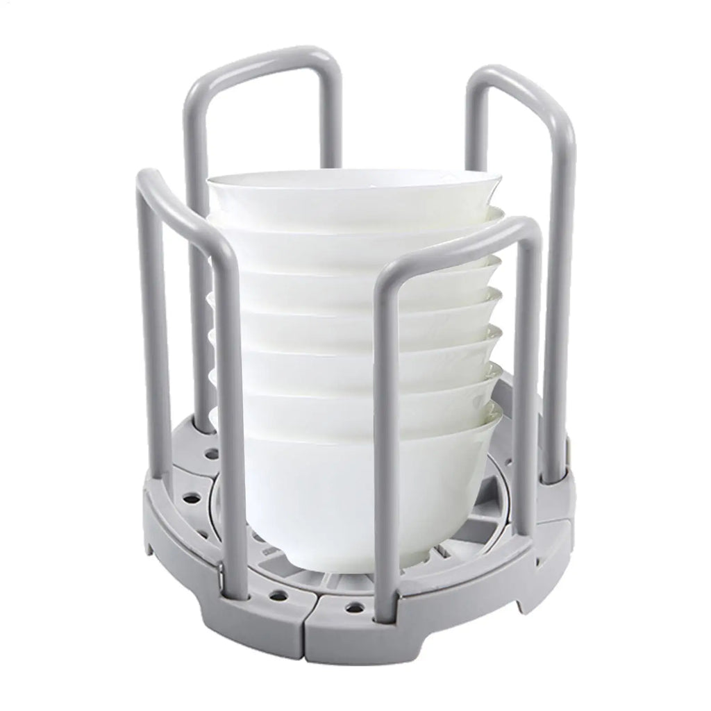Telescopic Bowl & Plate Holder | Adjustable Kitchen Rack Kitchen Dish Rack QXL