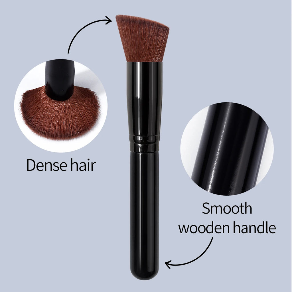 KOSSHOW Foundation Brush & Powder Puff 2-Pc Set | Streak-Free Makeup Brush Set QXL
