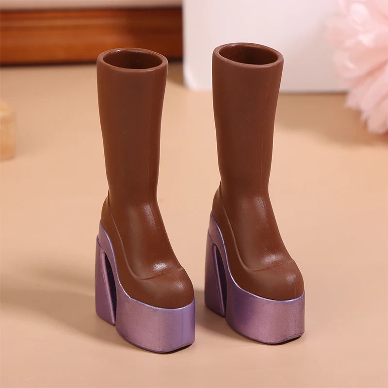 Mini 1:12 Doll High Heel Boots | Dollhouse Dress-Up Accessory Doll Accessory QXL