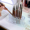 26-Hole Acrylic Nail Brush & Pen Organizer Display Stand Nail Brush Organizer QXL Default Title
