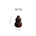 Mini Walnut Wood Vase | Dried Flower & Aromatherapy Holder Wooden Mini Vase QXL Black walnut gourd