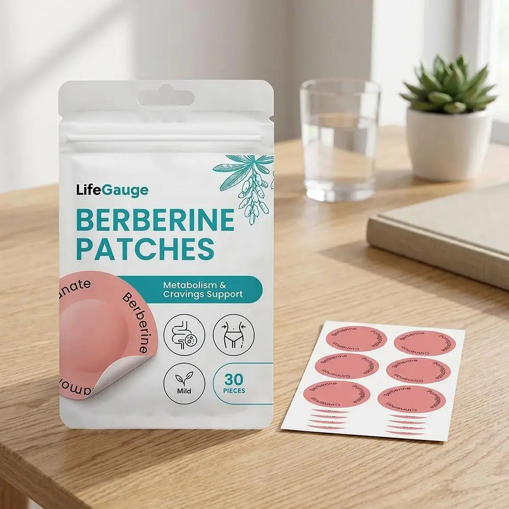 Berberine Transdermal Patches – Metabolism Support, 30 Pack Transdermal Wellness Patch QXL