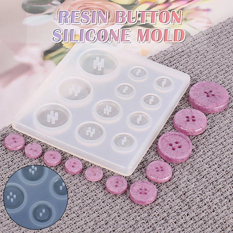 Silicone Button & Pendant Resin Mold – 11 Sizes DIY Jewelry Resin Jewelry Mold QXL