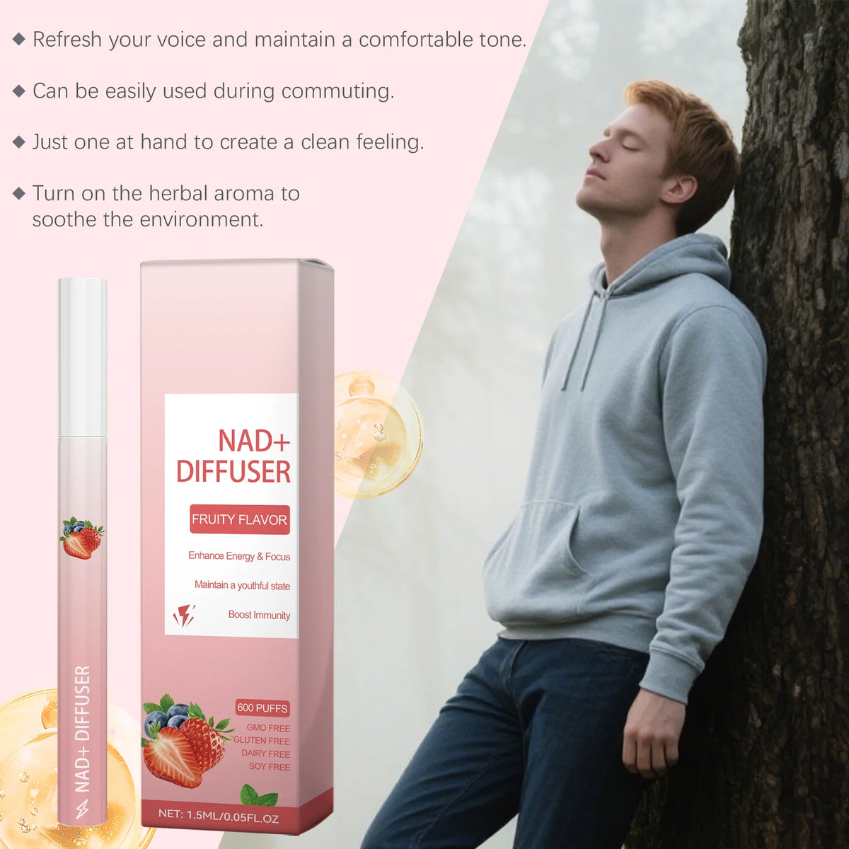 Herbal Aromatherapy Inhaler Stick | Focus & Energy Pen Aromatherapy Inhaler Pen QXL