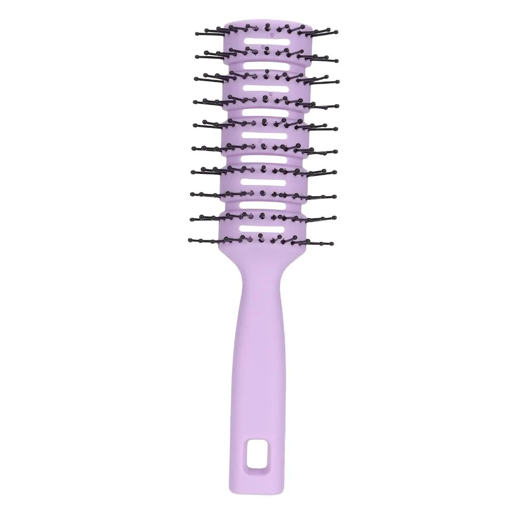 Anti-Static Vented Detangling Hair Brush | ABS & Nylon Detangling Hair Brush QXL Purple