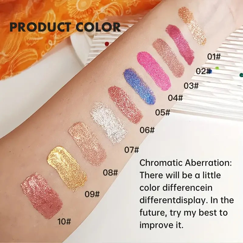 VERONNI 10-Colour Diamond Shimmer Lip Gloss Set | Long-Lasting Shimmer Lip Gloss Set QXL