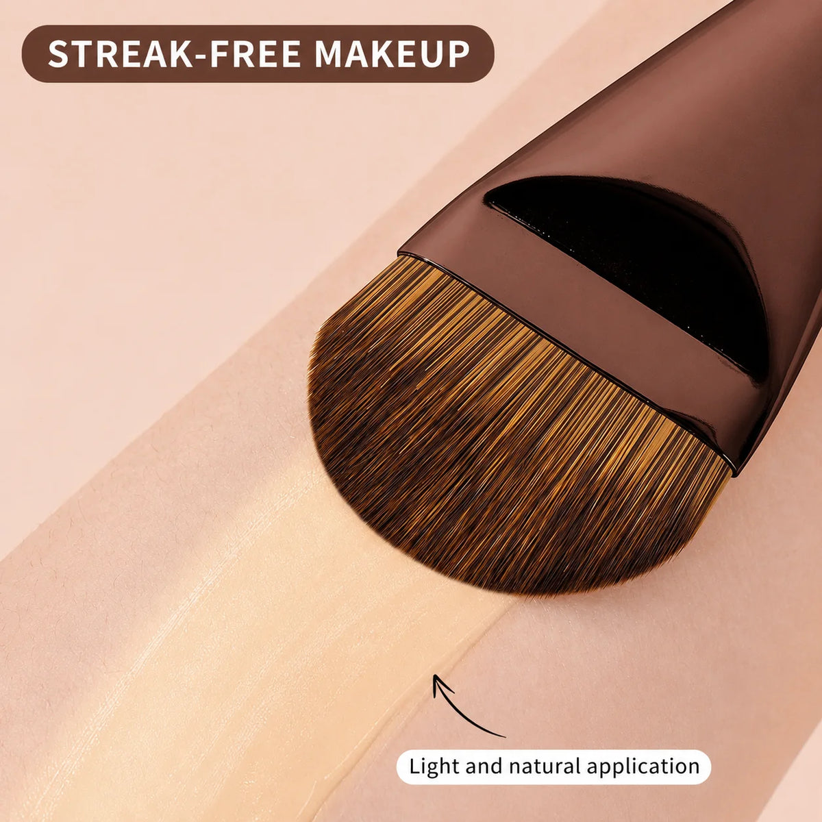 LUXEBLEND 6-Pc Professional Makeup Brush Set – Foundation & Blush Makeup Brush Set QXL