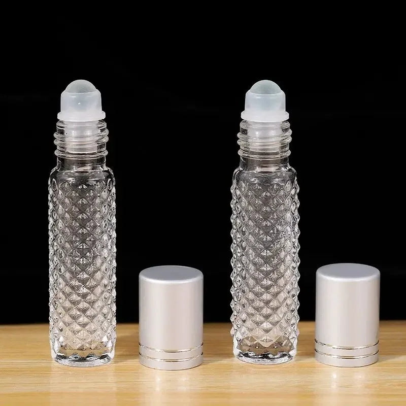 5-Pack 10ml Glass Roller Bottles for Essential Oils | Refillable Essential Oil Roller Bottles QXL