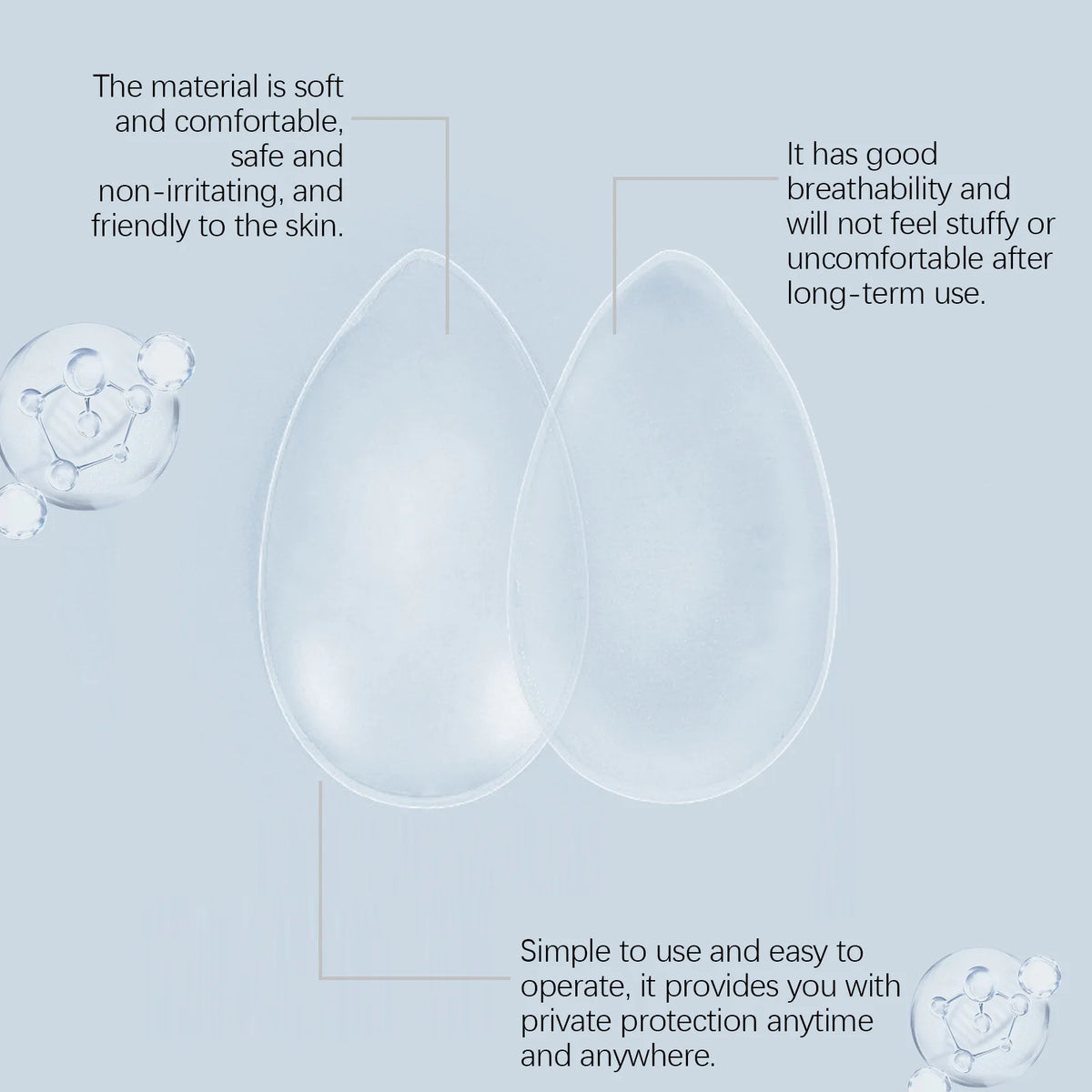 Silicone Privacy Concealer Pad | Reusable Self-Adhesive Insert Privacy Concealer Pad QXL