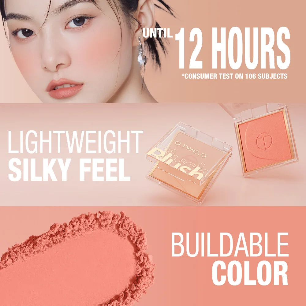 O.TWO.O 6-Color Mineral Blush Palette | Matte & Shimmer Contour Blush Contour Palette QXL