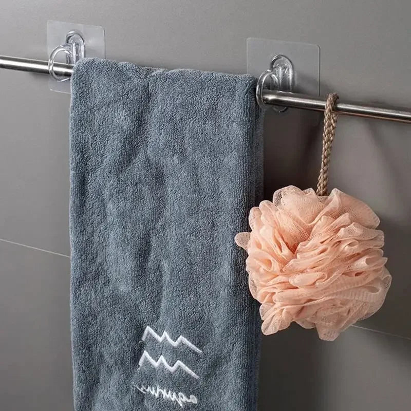 10-Pack Punch-Free Wall Hooks | Kitchen & Bathroom Organizer Wall Mounted Hooks QXL