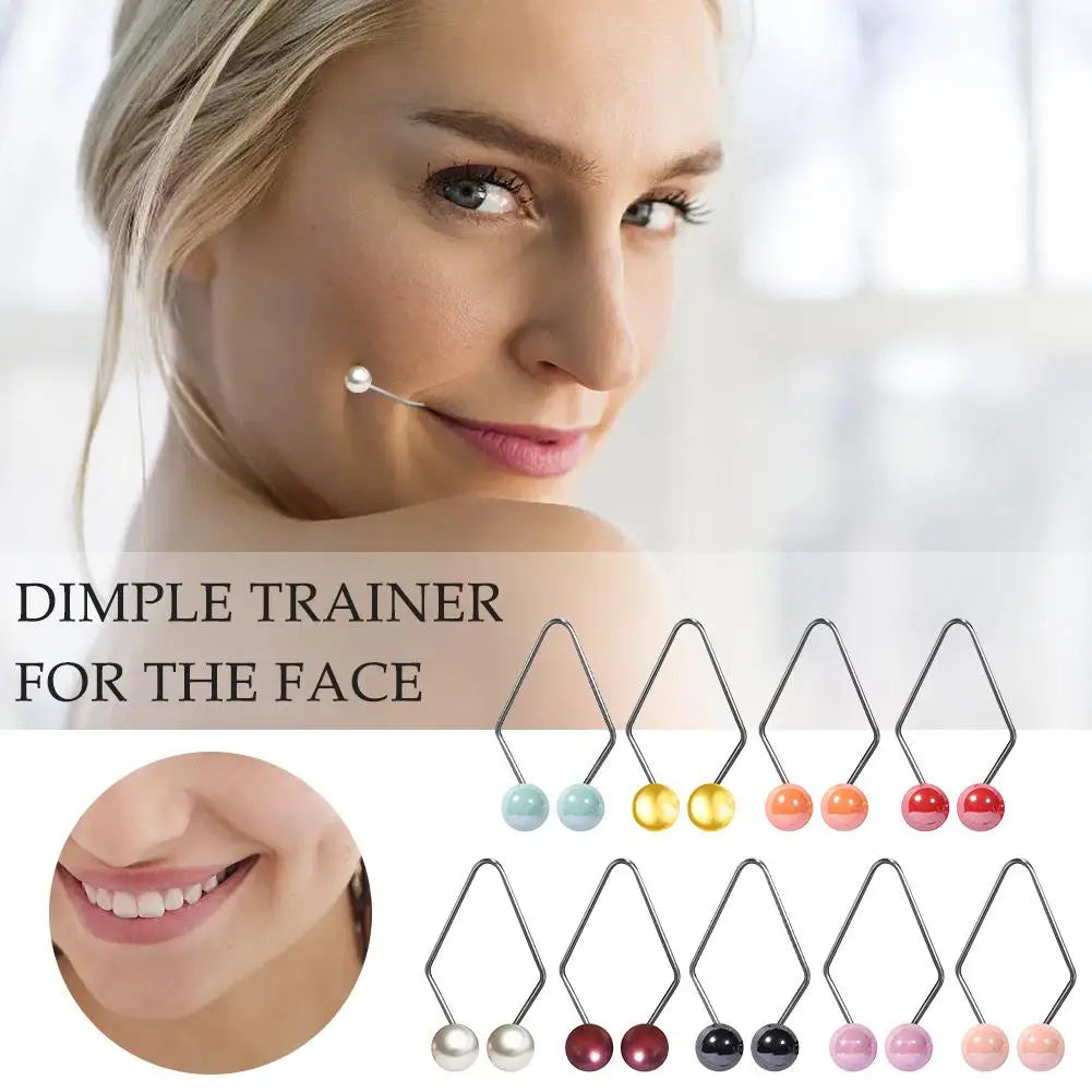 Facial Dimple Maker Trainer | Pearl-Inlaid Cheek Beauty Tool Facial Beauty Trainer QXL