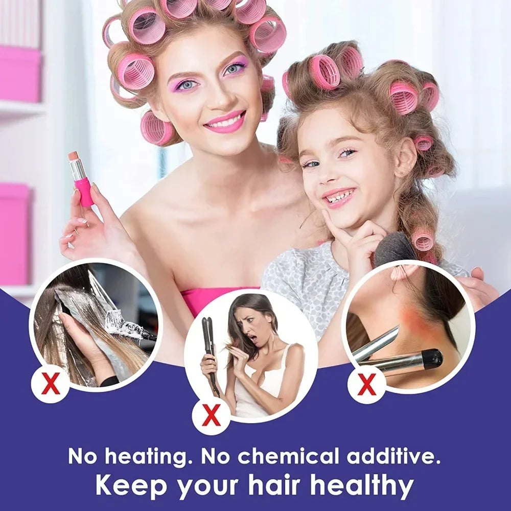 Self-Grip Heatless Hair Rollers | 6-Pack DIY Curlers Heatless Hair Rollers QXL