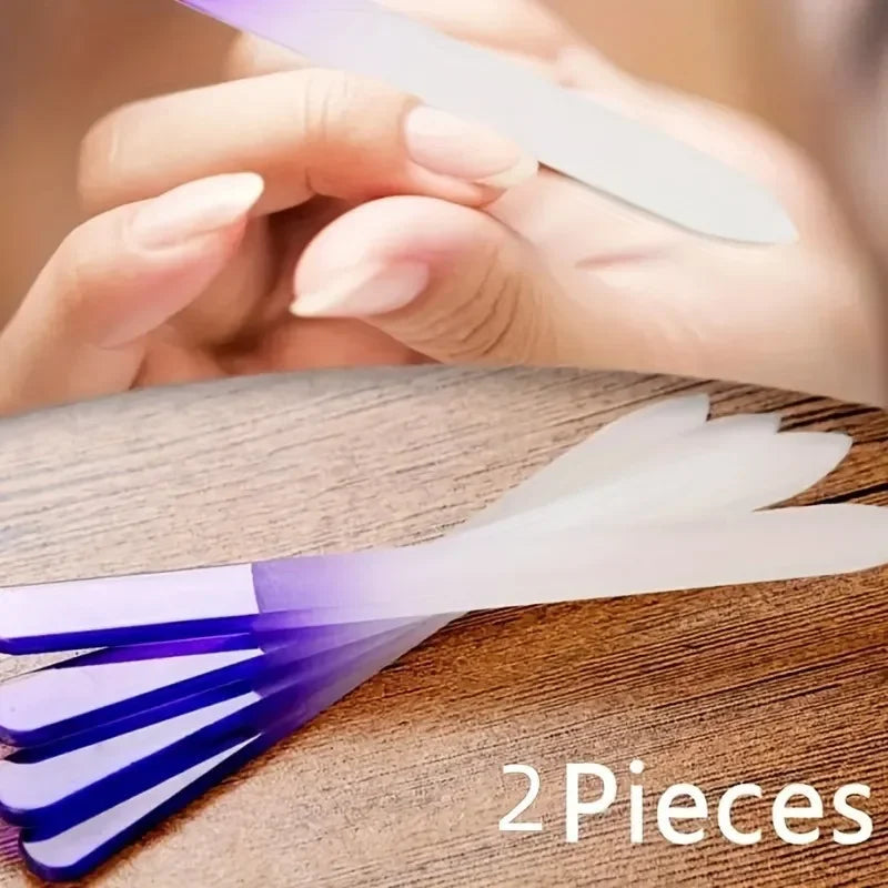 Crystal Glass Nail File Set | Manicure & Pedicure Tool 1–6 Pcs Glass Nail File QXL