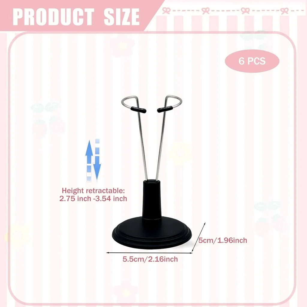 Adjustable Doll Stand 4–8 Inch | Metal Display Holder 3-Pack Doll Display Stand QXL