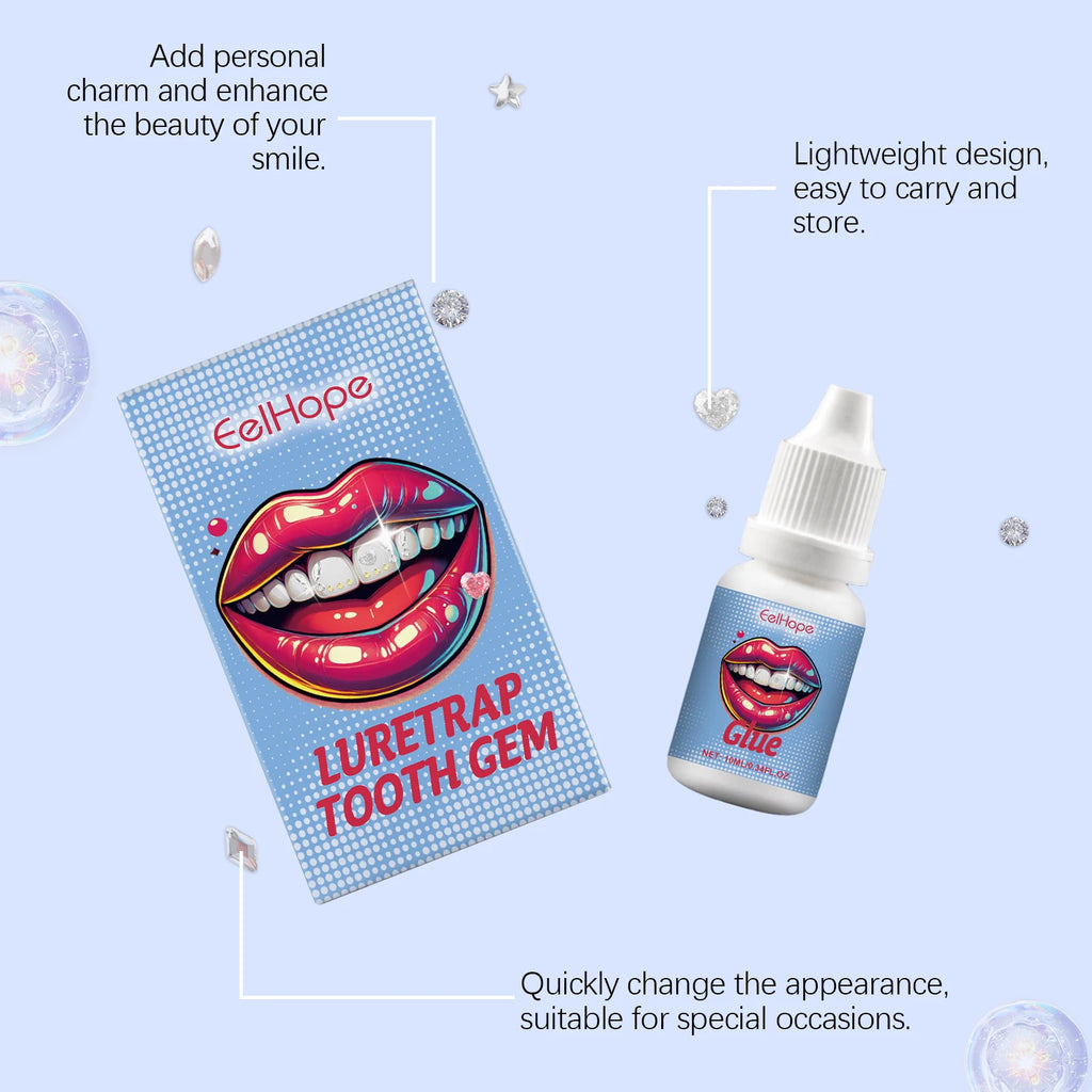 DIY Tooth Gems Kit – 120 Crystals, UV Glue & Lamp Included Tooth Gem Kit QXL