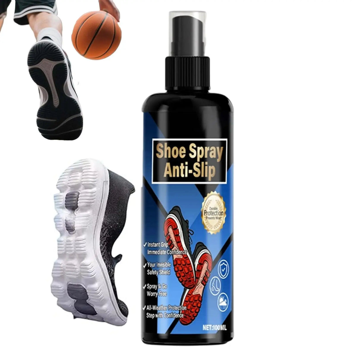 100ml Basketball Shoe Grip Spray | Traction & Sneaker Care Shoe Grip Spray QXL