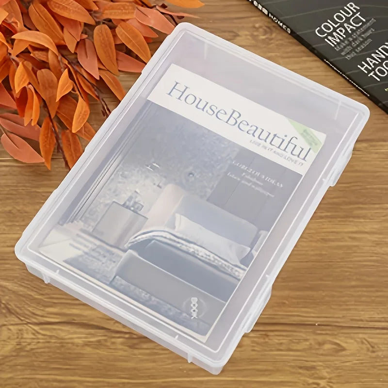 Clear Plastic Storage Box with Lid | Desktop Organizer Plastic Storage Box QXL