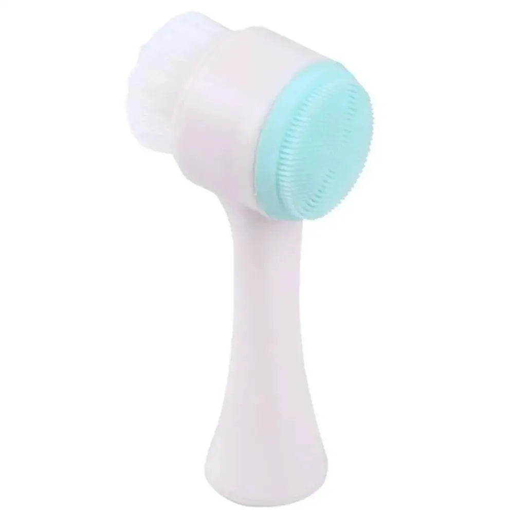 3D Double-Sided Silicone Facial Cleansing & Massage Brush Facial Cleansing Brush QXL Blue