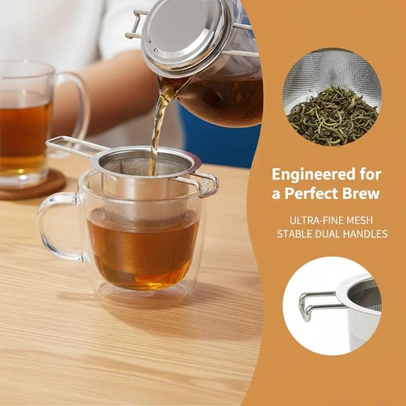 Stainless Steel Loose Leaf Tea Infuser | Fine Mesh Filter Tea Infuser QXL