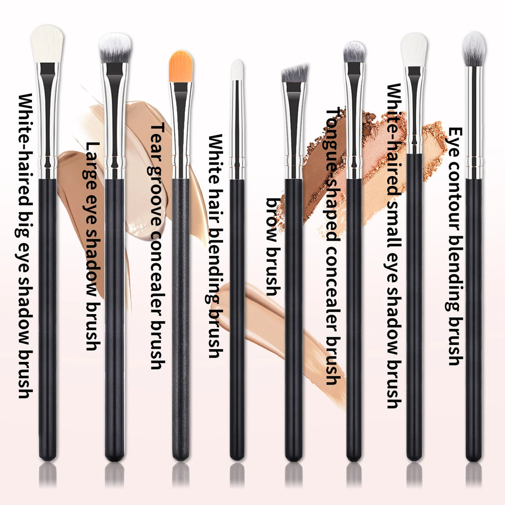 Ronshadow 8-Piece Eyeshadow Brush Set | Blending & Detail Eye Makeup Brush Set QXL