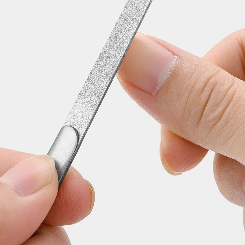Stainless Steel Double-Sided Nail File | Sapphire Manicure Tool Nail File QXL