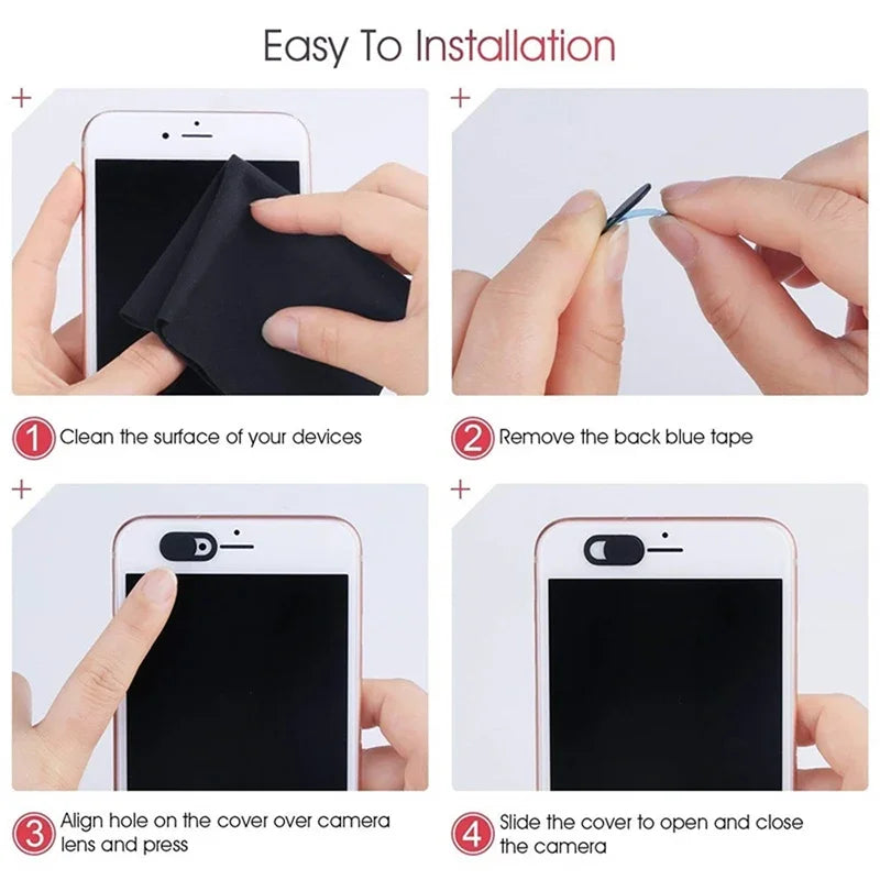 Sliding Webcam Cover for Laptop, Phone & Tablet | 1–20 Pack Webcam Privacy Cover QXL