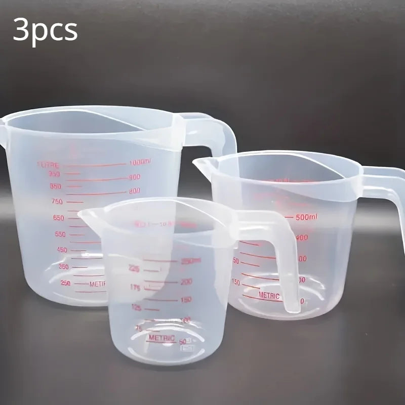 Plastic Liquid Measuring Cup | Multifunction Baking & Cooking Measuring Cup QXL 3pcs