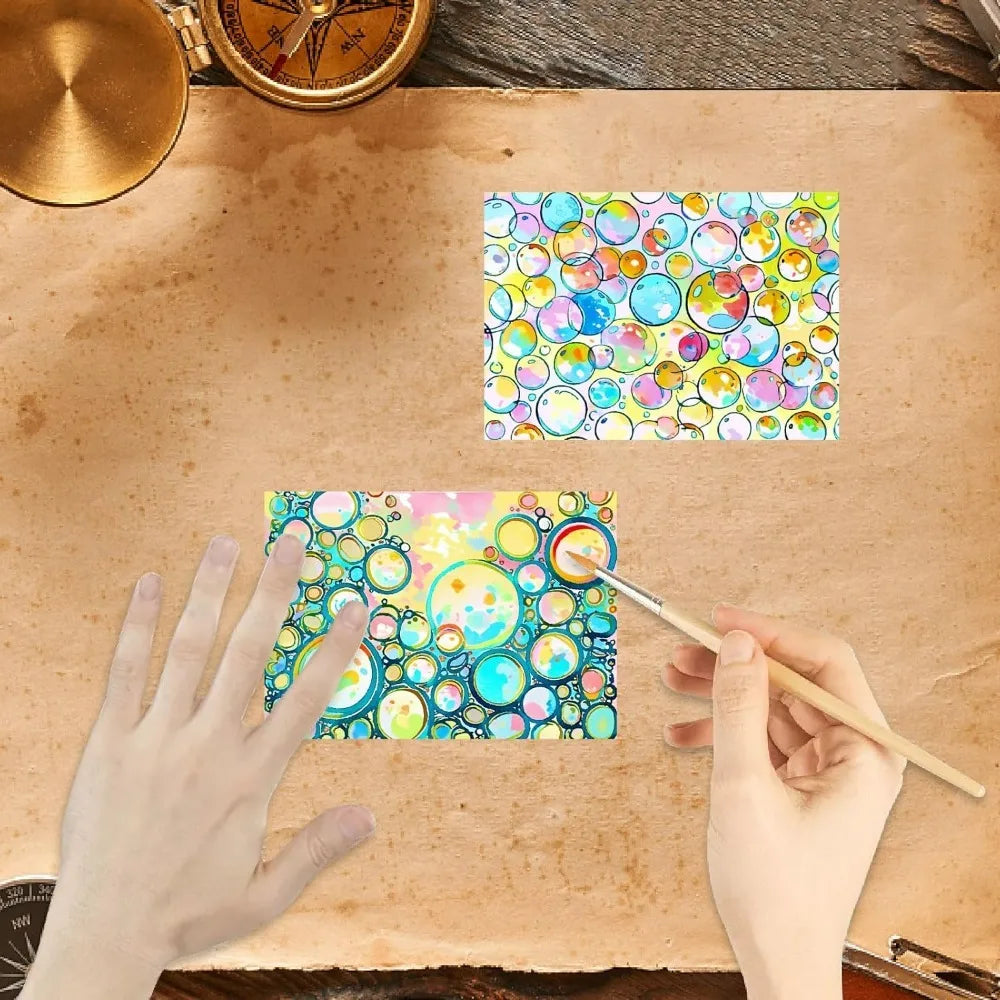 Clear Silicone Stamps | Summer Sea Circle Dots Design Craft Stamp QXL