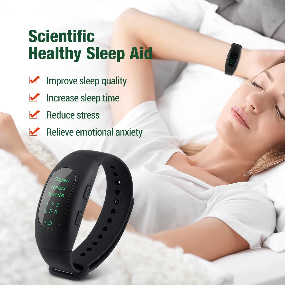Micro-Current Pulse Sleep Aid Wristband | 3 Modes, 6 Levels Sleep Aid Wristband QXL