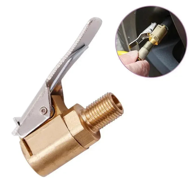 Brass Seal-Lock Air Chuck | Anti-Leak Tire Inflator Connector Tire Inflator Chuck QXL