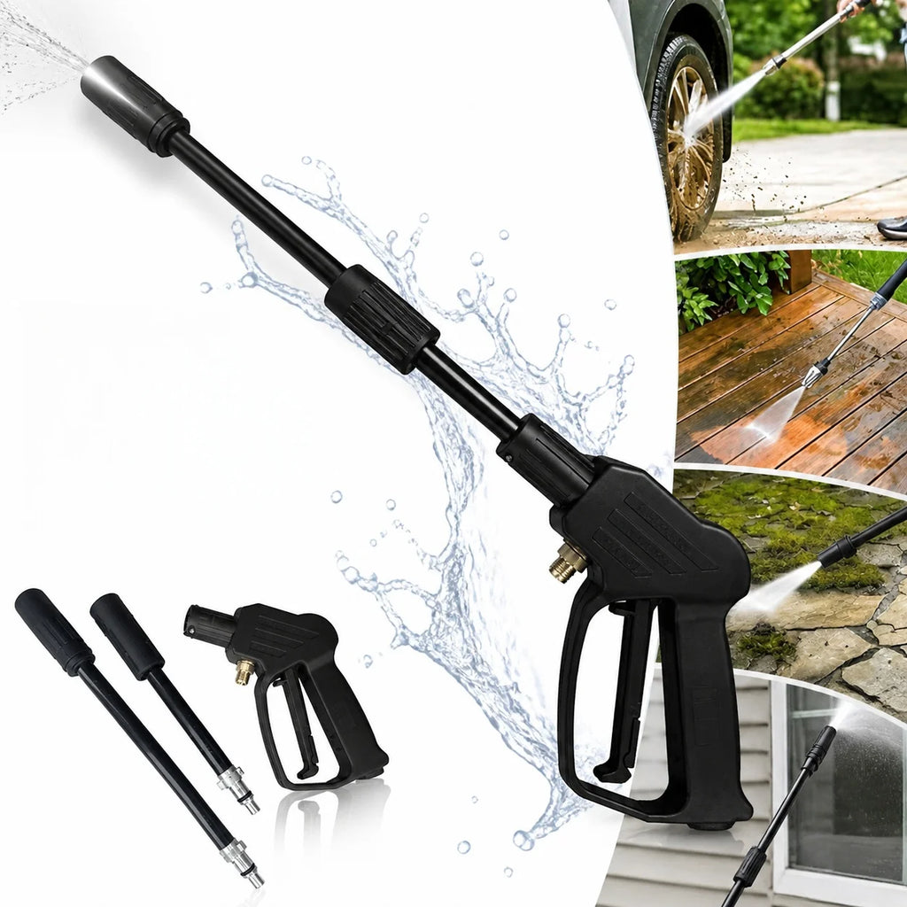 High-Pressure Spray Gun with Multi-Length Lances | Car & Yard Pressure Washer Gun QXL