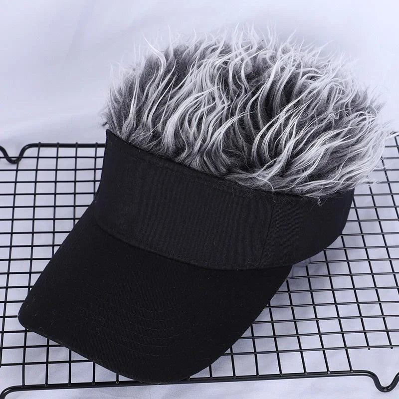 Wig Baseball Cap | Fun Novelty Hat for Men & Women Novelty Wig Hat QXL