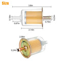 14mm Motorcycle Fuel Filter & Hose Clamp Set – 2 Pack Motorcycle Fuel Filter QXL A1