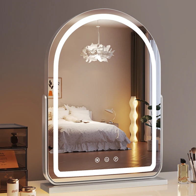 Large Desktop LED Makeup Mirror with Fill Light | Vanity LED Vanity Mirror QXL
