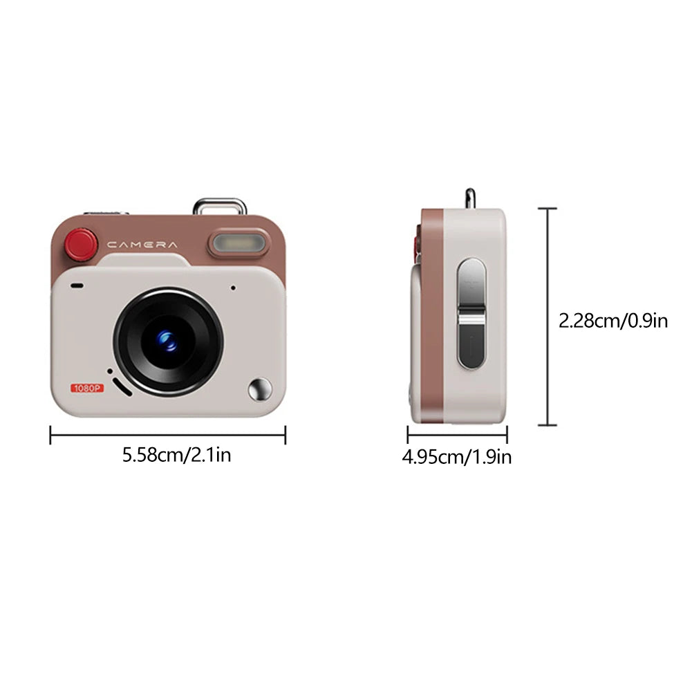 HD Retro Mini Digital Camera | 48MP, 1080P, Flash & Keychain Mini Digital Camera QXL
