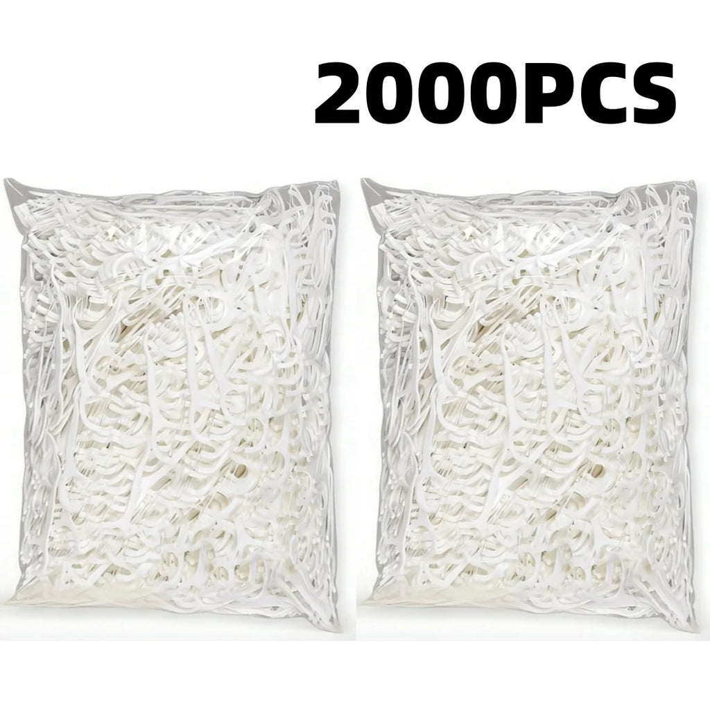 1000-Pack Bow-Shaped Dental Floss Picks | Ultra-Fine Interdental Dental Floss Picks QXL 2000pcs